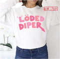 Pink Text Design Rodrick Heffley Loded Diper Unisex Sweatshirt