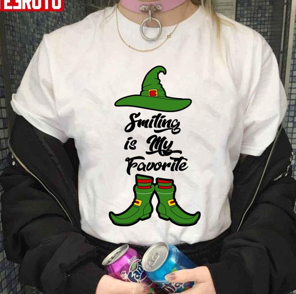 Smiling Is My Favorite Funny Elf Buddy Quote Unisex Sweatshirt