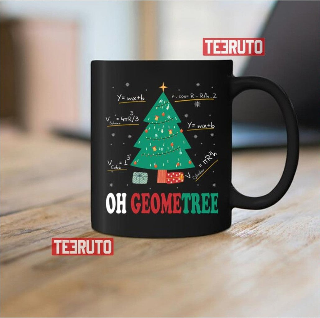 Teacher Math Christmas Geometree Unisex Sweatshirt