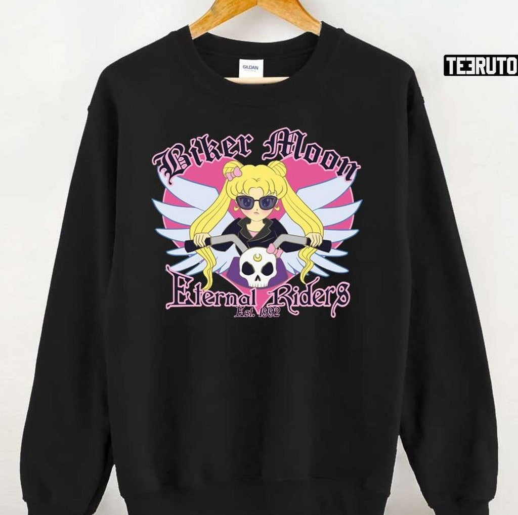 Biker Moon Sailor Moon Manga Anime Art Unisex T-Shirt