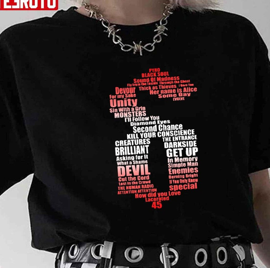Shinedown Logo Typographic Albums Name Unisex Hoodie
