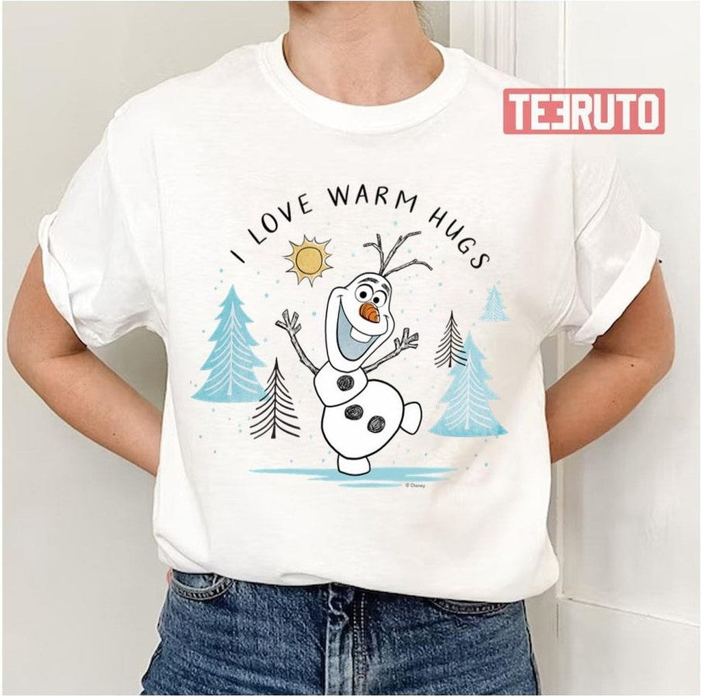 Olaf I Love Warm Hugs Sketch Frozen Unisex T-Shirt