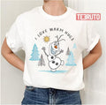 Olaf I Love Warm Hugs Sketch Frozen Unisex T-Shirt