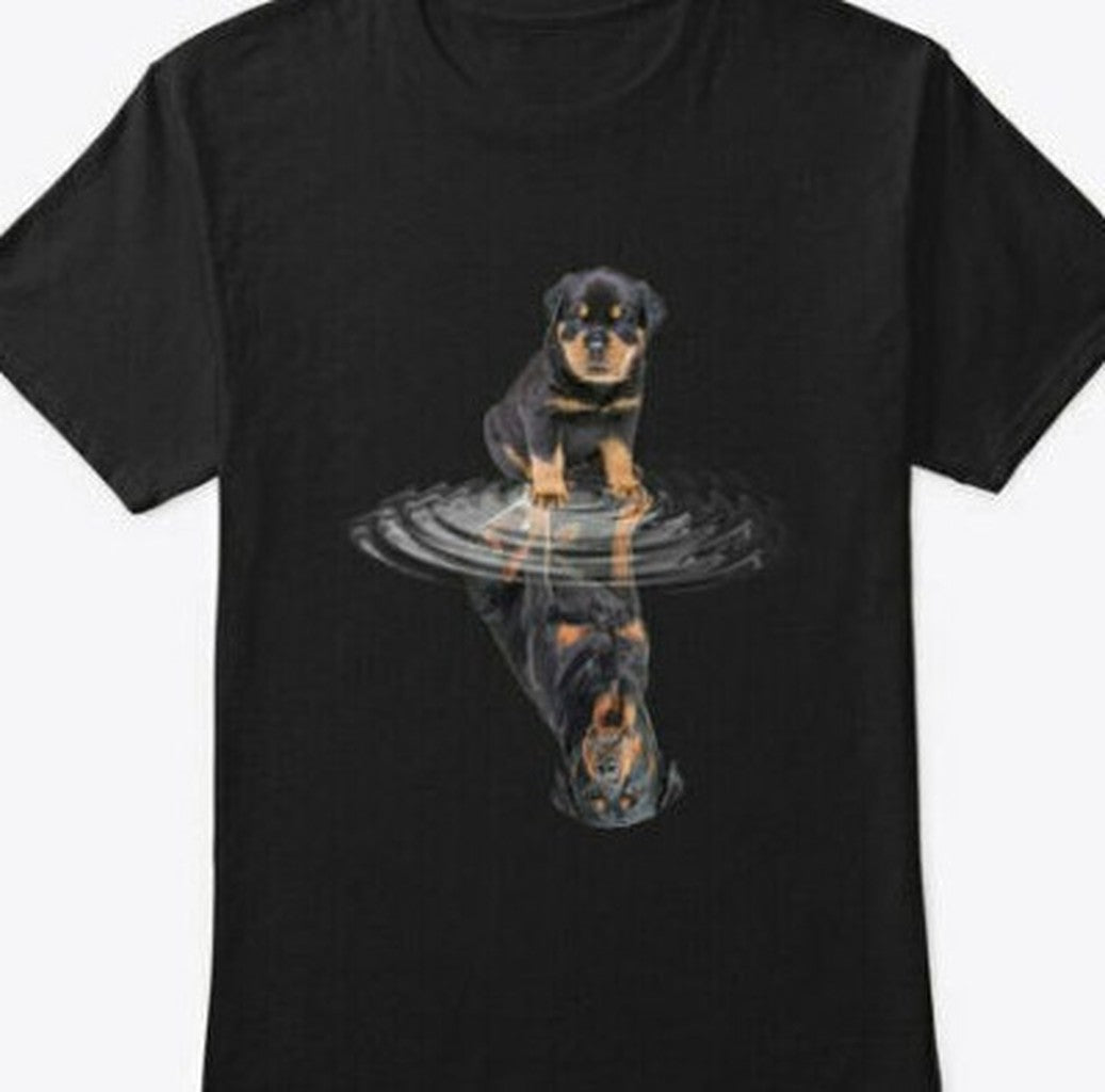 Rottweiler Reflection Love Dog Unisex T-Shirt