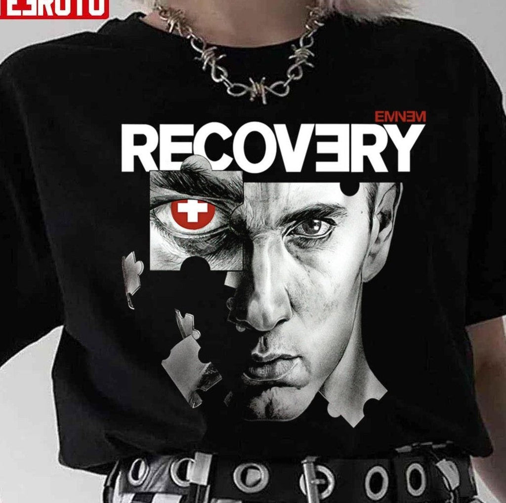 8 Mile Recovery Eminem Black Portrait Unisex Sweatshirt