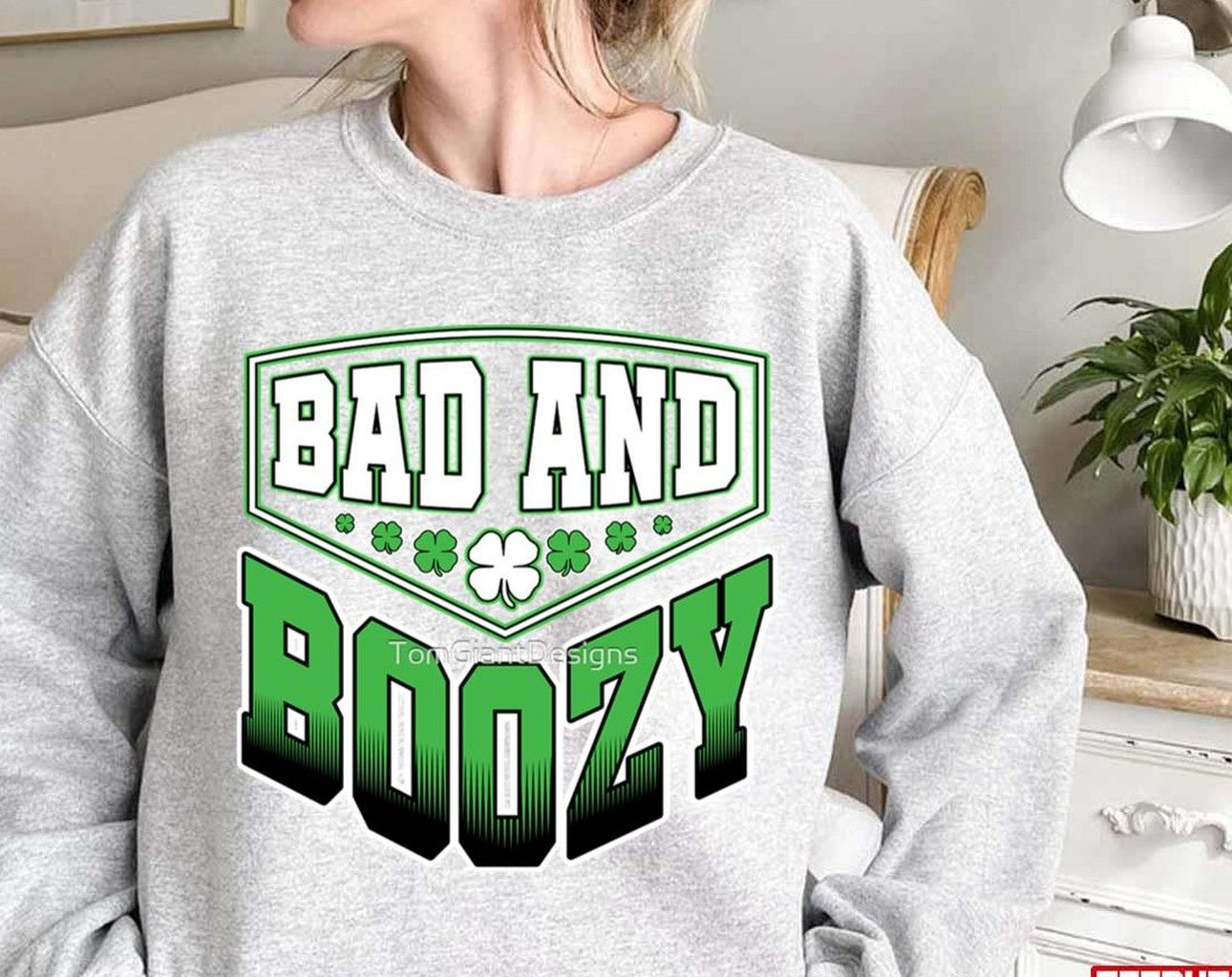 Bad And Boozy St Patricks Day Unisex Sweatshirt