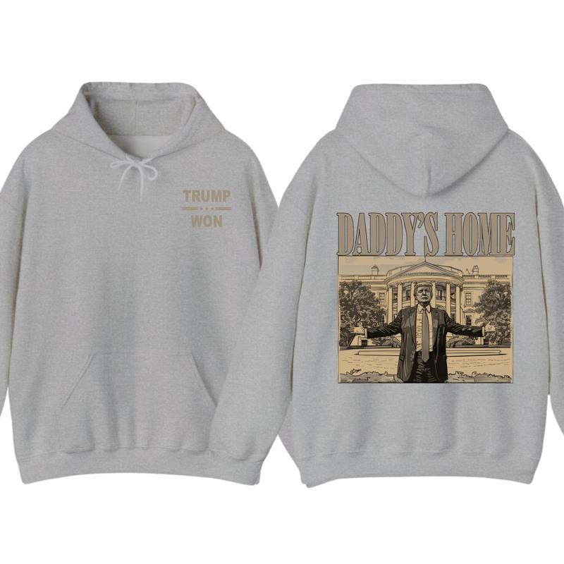 Trummp Daddy's Home 2024 Black Hoodie â€“ Bold Political Statement Design
