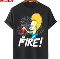 Beavis Fire 4th Of July Funny Unisex T-Shirt