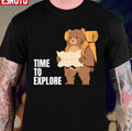 Bear In The Nature Time To Explore Unisex T-Shirt