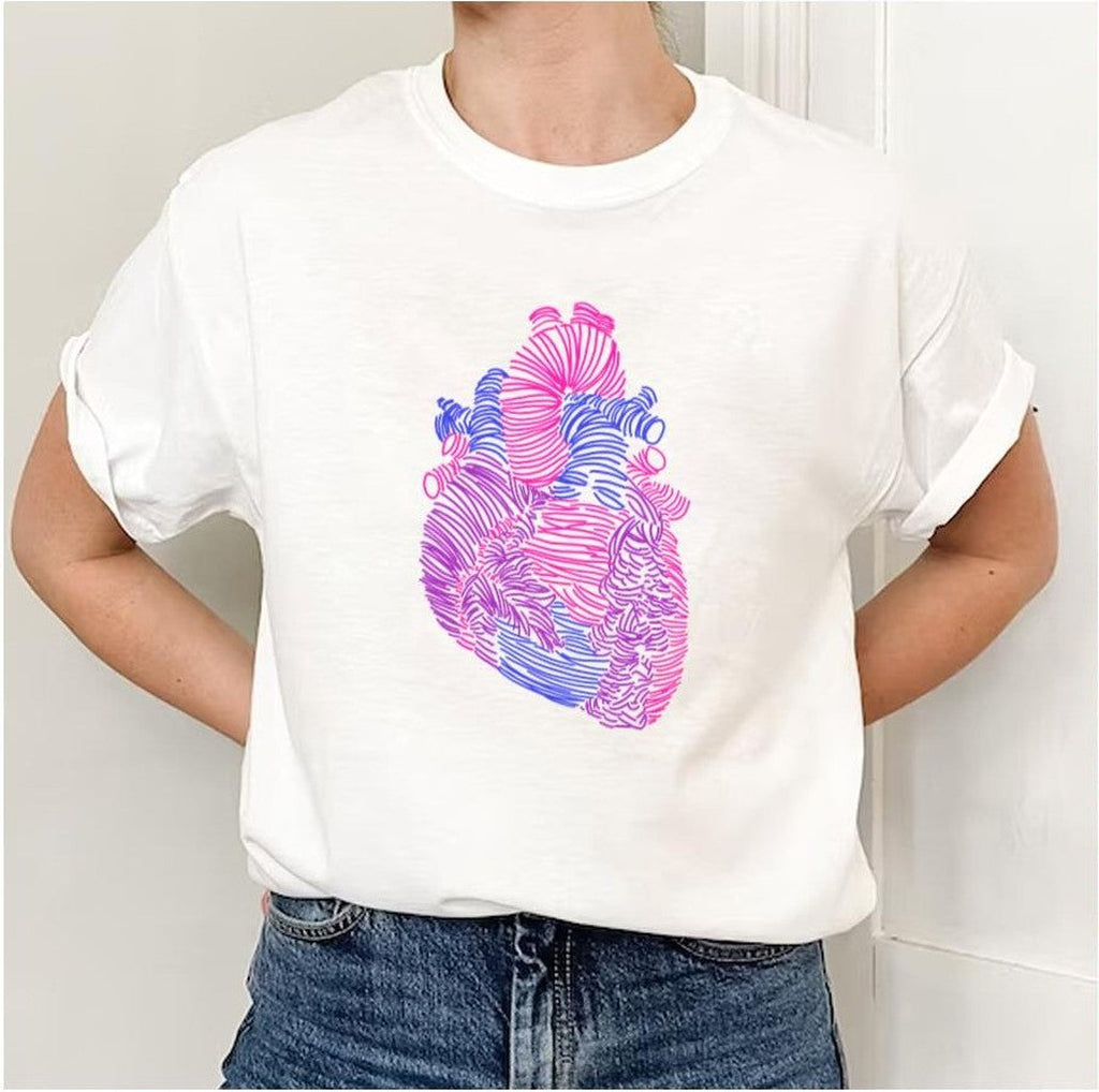 Bisexual Anatomical Heart Lgbtq Pride Month Unisex Sweatshirt