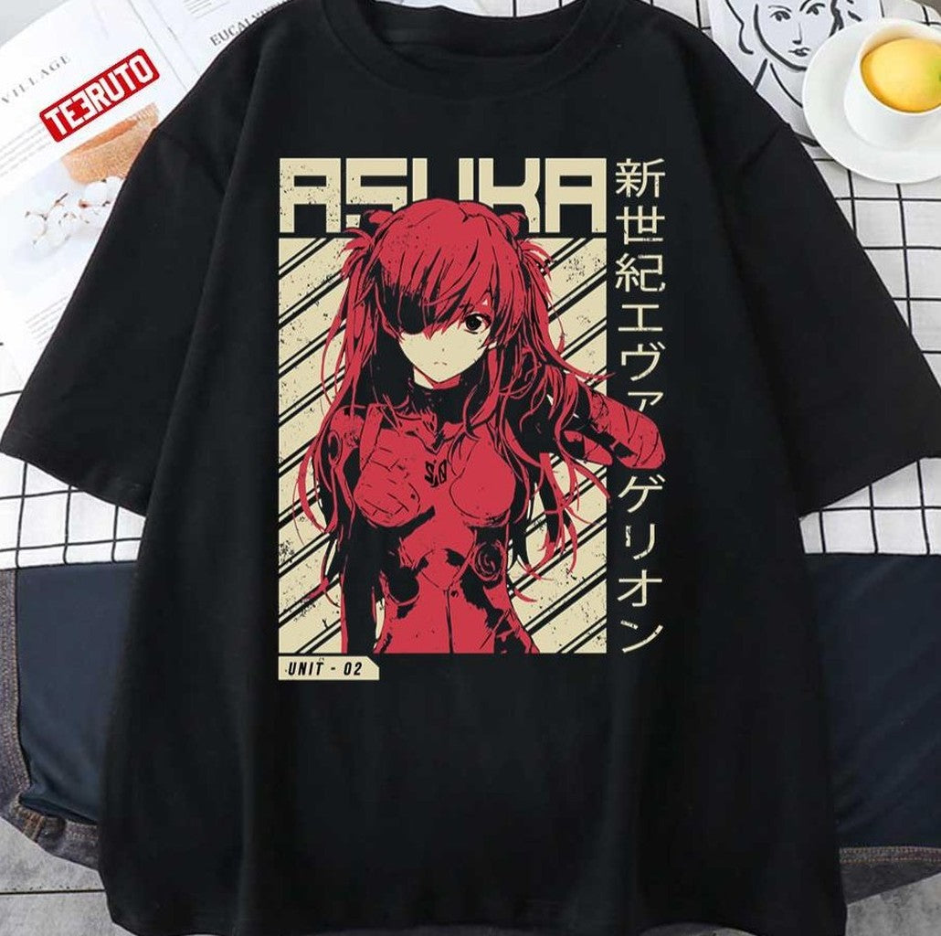 Asuka Evangelion Vintage Anime Unisex T-Shirt