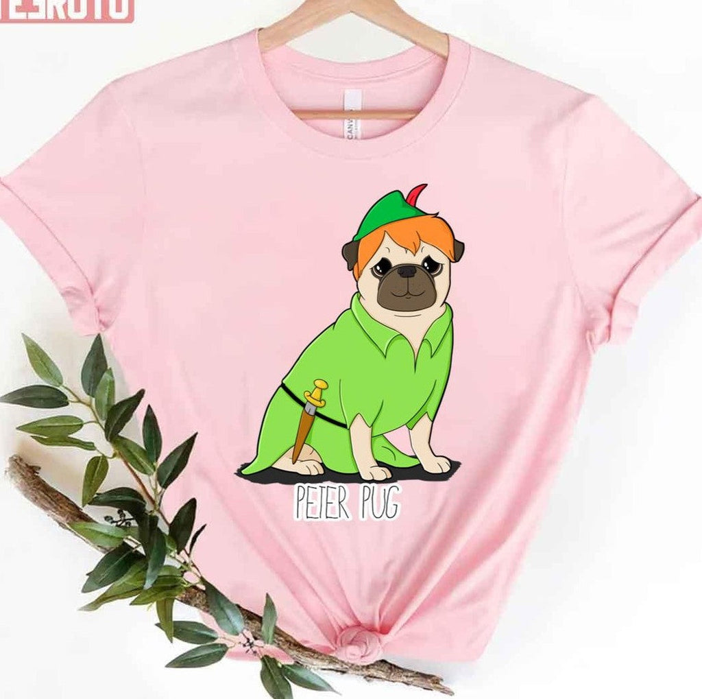 Peter Pug Cute Dog Peter Pan Unisex T-Shirt