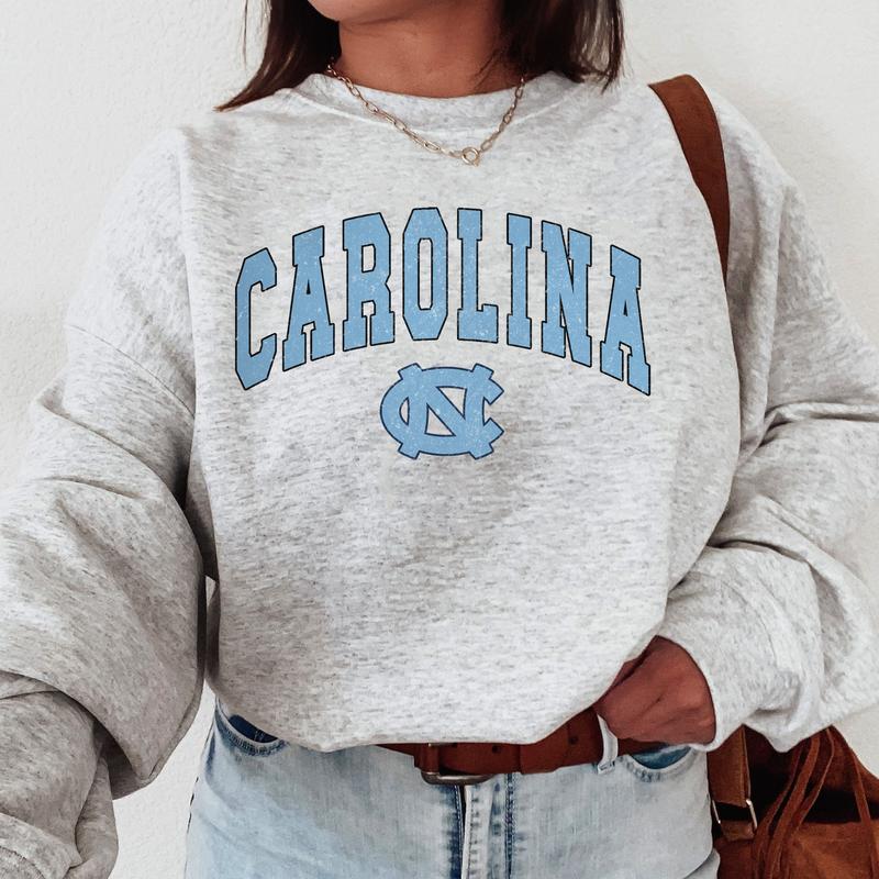 North Carolina Tar Heels Vintage Football NCAA Trendy Sweatshirt, University of North Carolina Unisex Football NCAA Shirt, Gift For Men, Gift For Girl