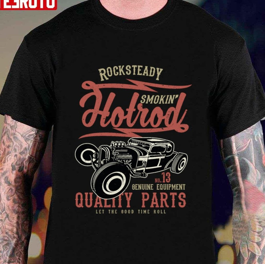 Smoking Hotrod Custom Scene Vintage Unisex T-shirt
