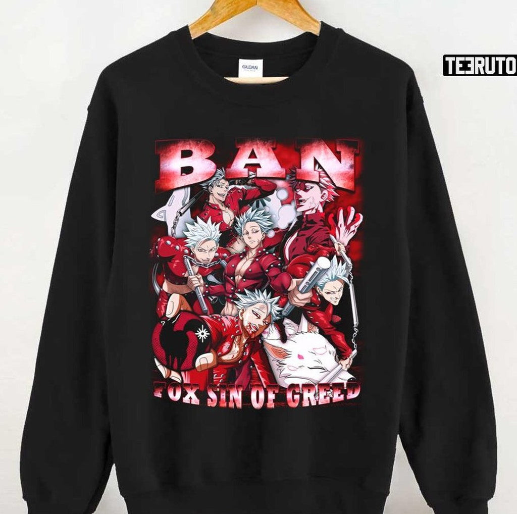 Nanatsu No Taizai Fox Sin Of Greed The Seven Deadly Sins Ban 7 Deadly Sins Anime Character Unisex T-Shirt