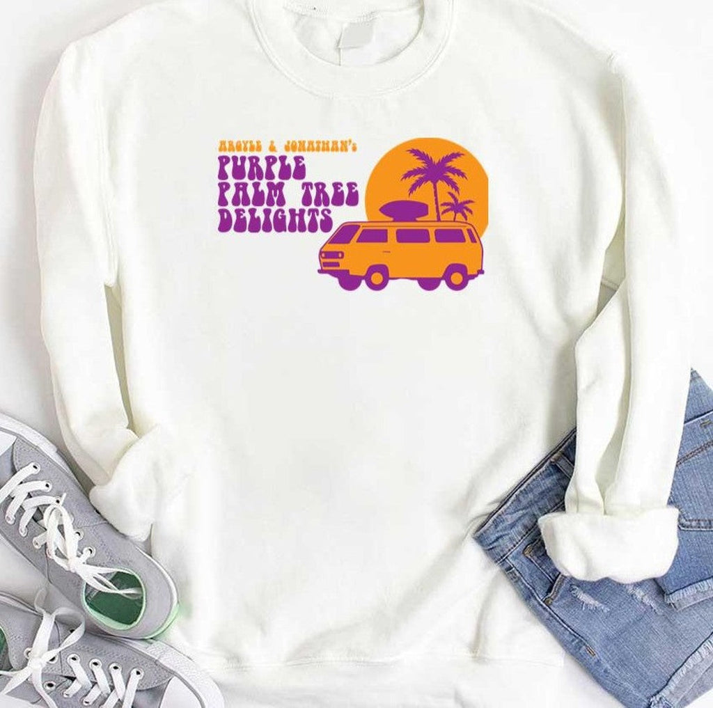 Argyle &amp; Jonathan's Purple Palm Tree Delights Unisex T-Shirt