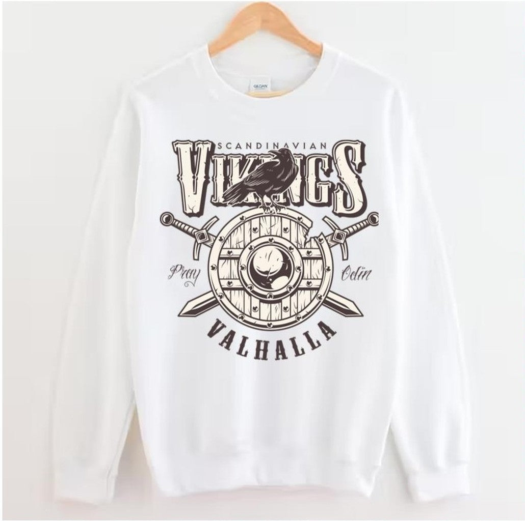 Shields And Sword Design Viking Valhalla Unisex Hoodie