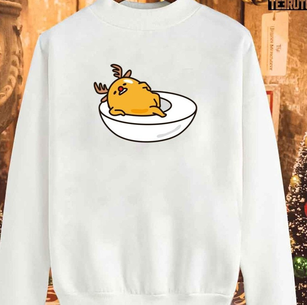 Reindeer Gudetama For Christmas Unisex Sweatshirt
