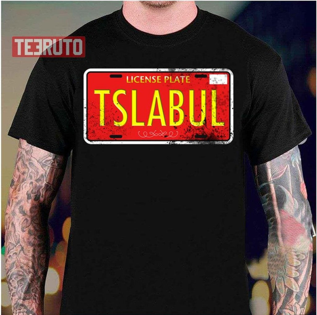 Tesla Bull License Plate Unisex T-Shirt