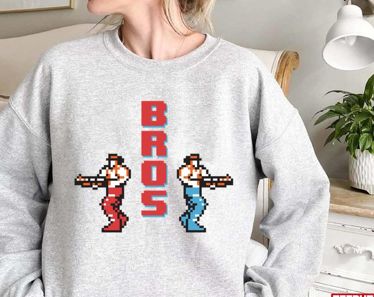 8 Bit Contra Bros Game 90s Unisex Sweatshirt
