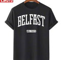 Belfast White College Style Unisex T-Shirt
