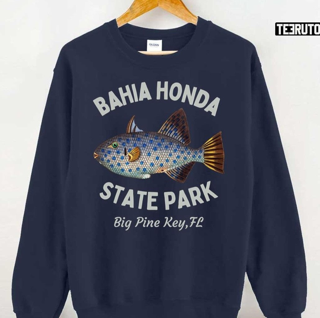 Bahia Honda State Park Big Pine Key Florida Gray Text Vacation Beach Unisex T-Shirt
