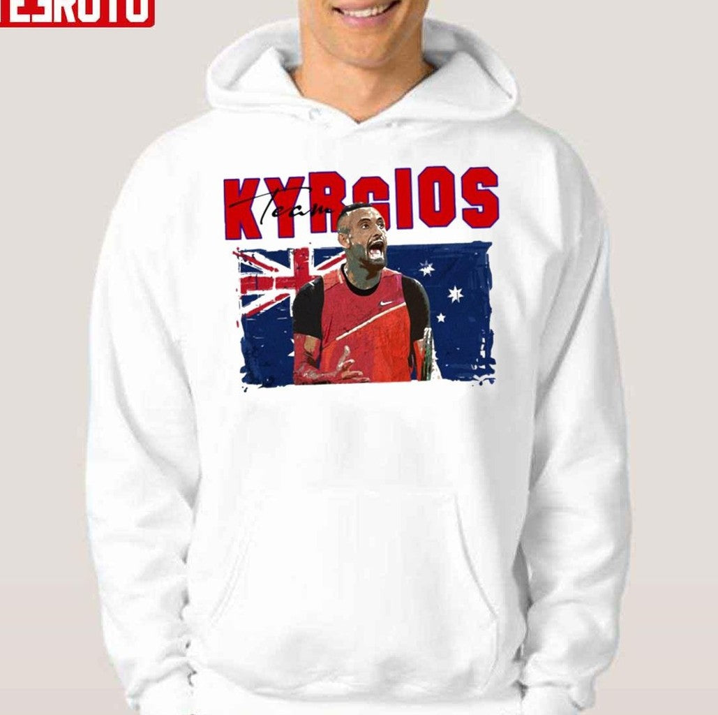 Tennis England Flag Art Nick Kyrgios Unisex T-Shirt