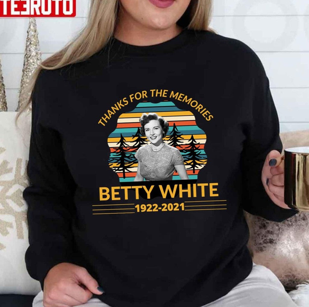 Thanks For The Memories Betty White 1922 2021 Young Betty White Vintage Unisex T-shirt