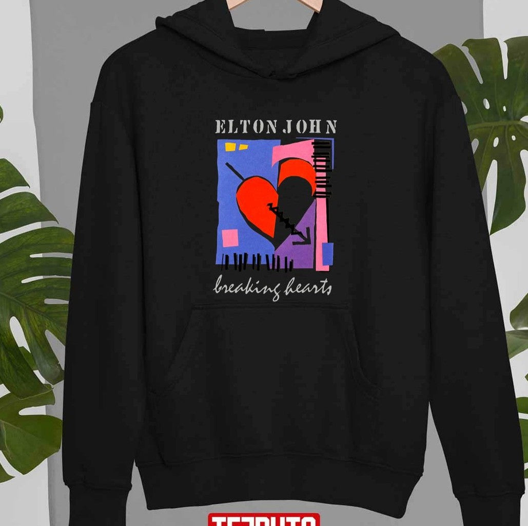 Retro Breaking Hearts Elton John Unisex T-Shirt