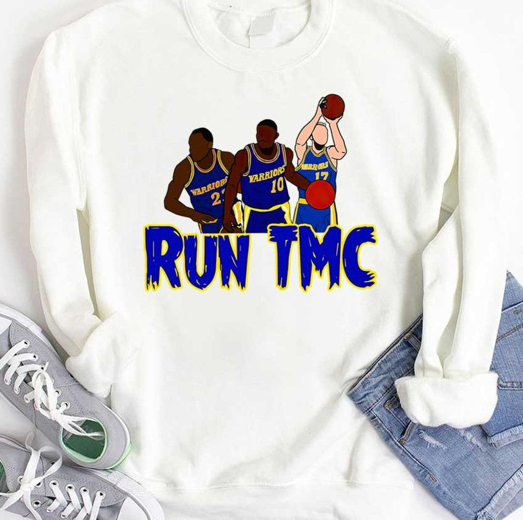 Run Tmc 1990's Golden State Warriors Big 3 Tim Hardaway &amp; Chris Mullin &amp; Mitch Richmond Unisex Hoodie