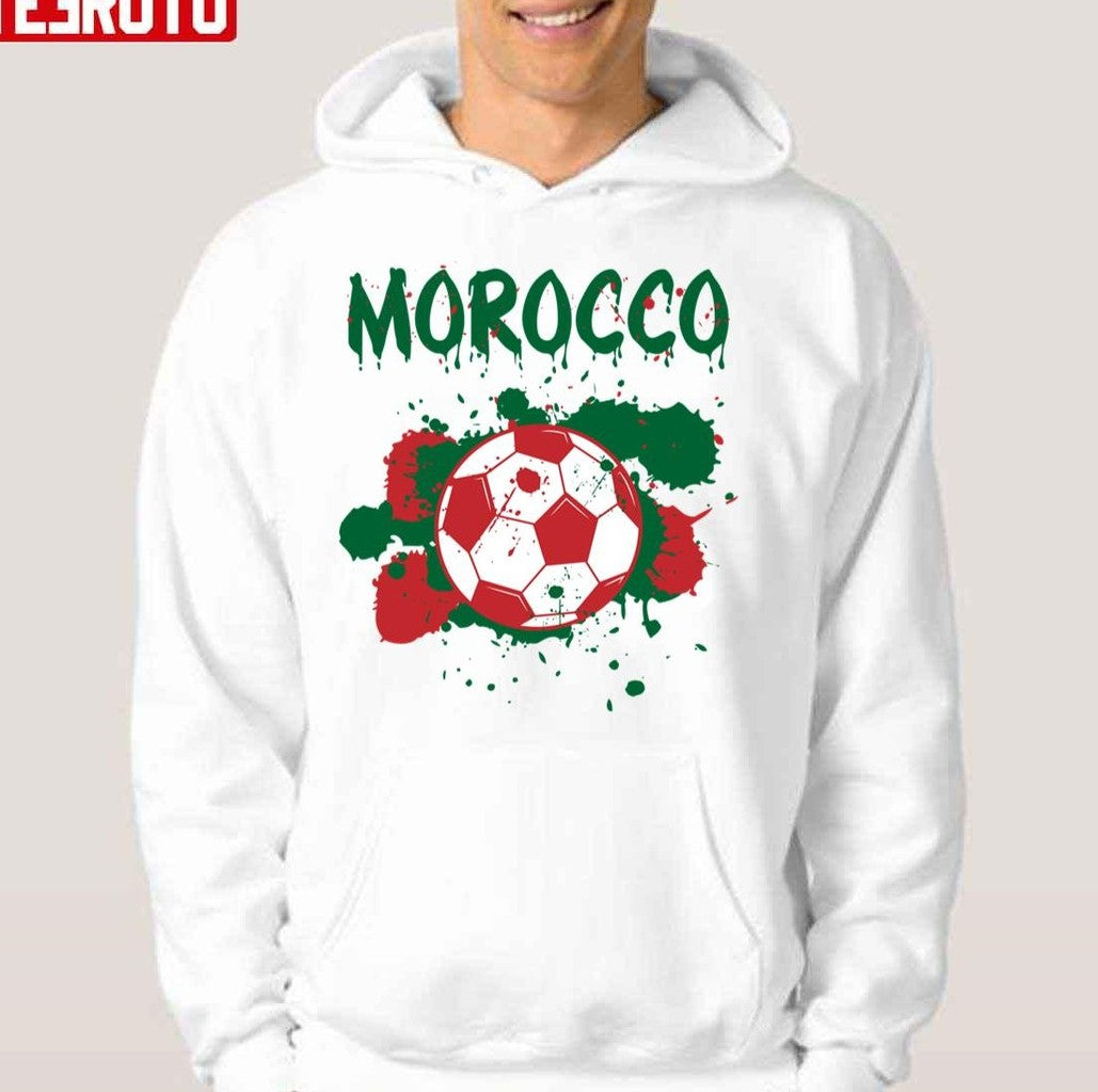 Soccer Proud Fan Graphic Morocco Unisex Hoodie