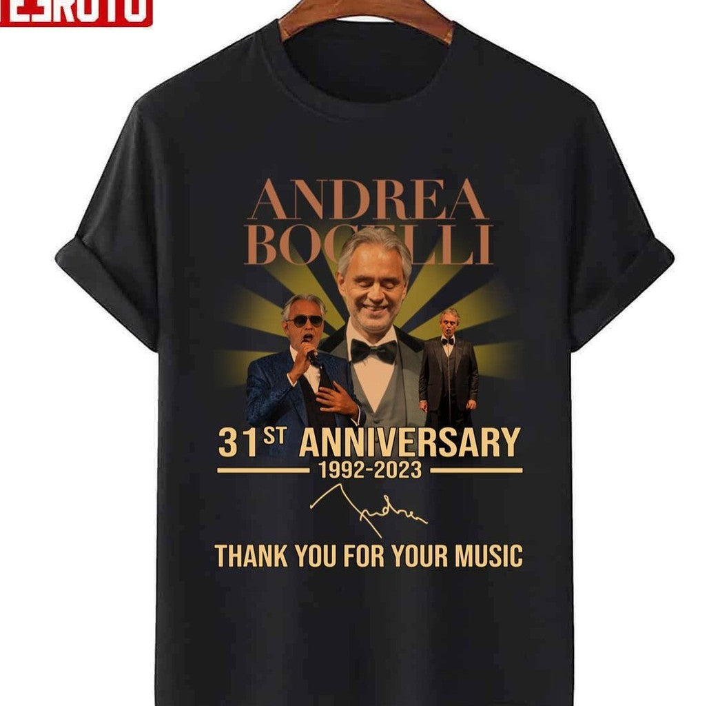 31st Anniversary Andrea Bocelli 1992 2023 Thank You For Memories Unisex Sweatshirt
