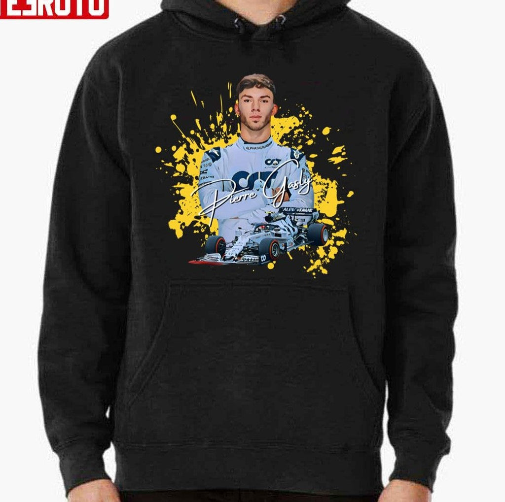 Pierre Gasly Watercolor Design Yellow Unisex Hoodie
