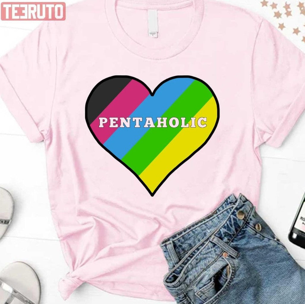 Pentaholic Heart Black Outline Pentatonix Unisex Hoodie