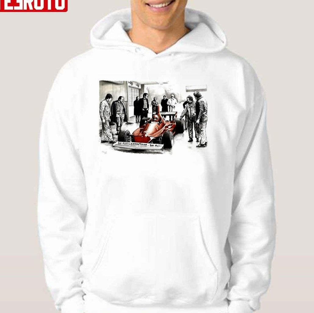 80s Design Racing Niki Lauda Ferrari 312t Unisex Hoodie