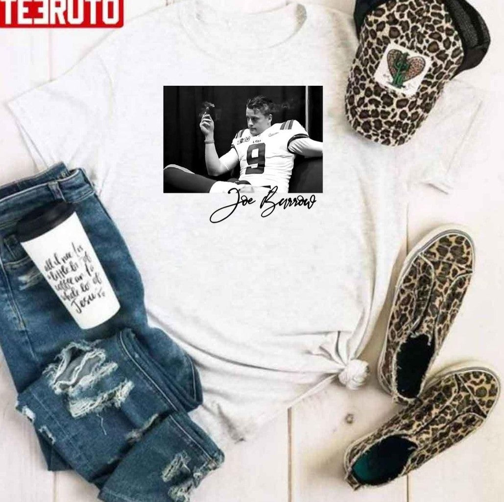 Signature Joe Burrow Cigar Football Fan Unisex Hoodie