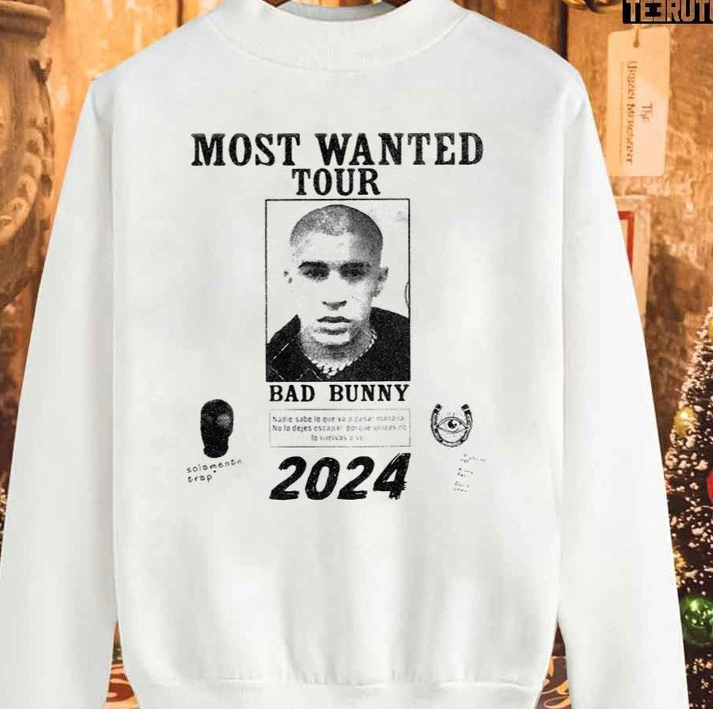 Bad Bunny Most Wanted Tour 2024 Unisex Sweatshirt