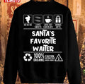 Santa's Favorite Waiter Christmas Ho Ho Sweatshirt