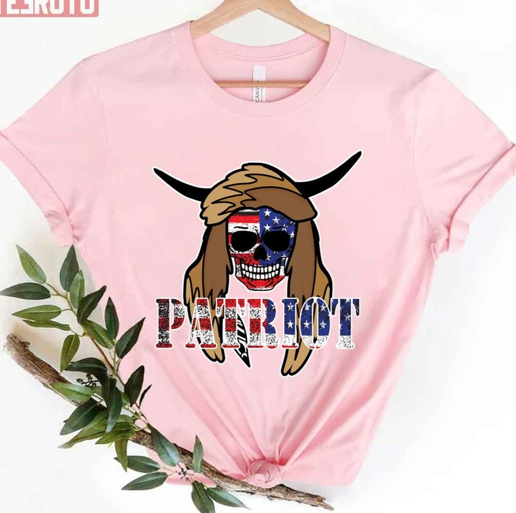 Patriot Viking Q Shaman Scull Patriotic Jake Angeli Unisex T-Shirt