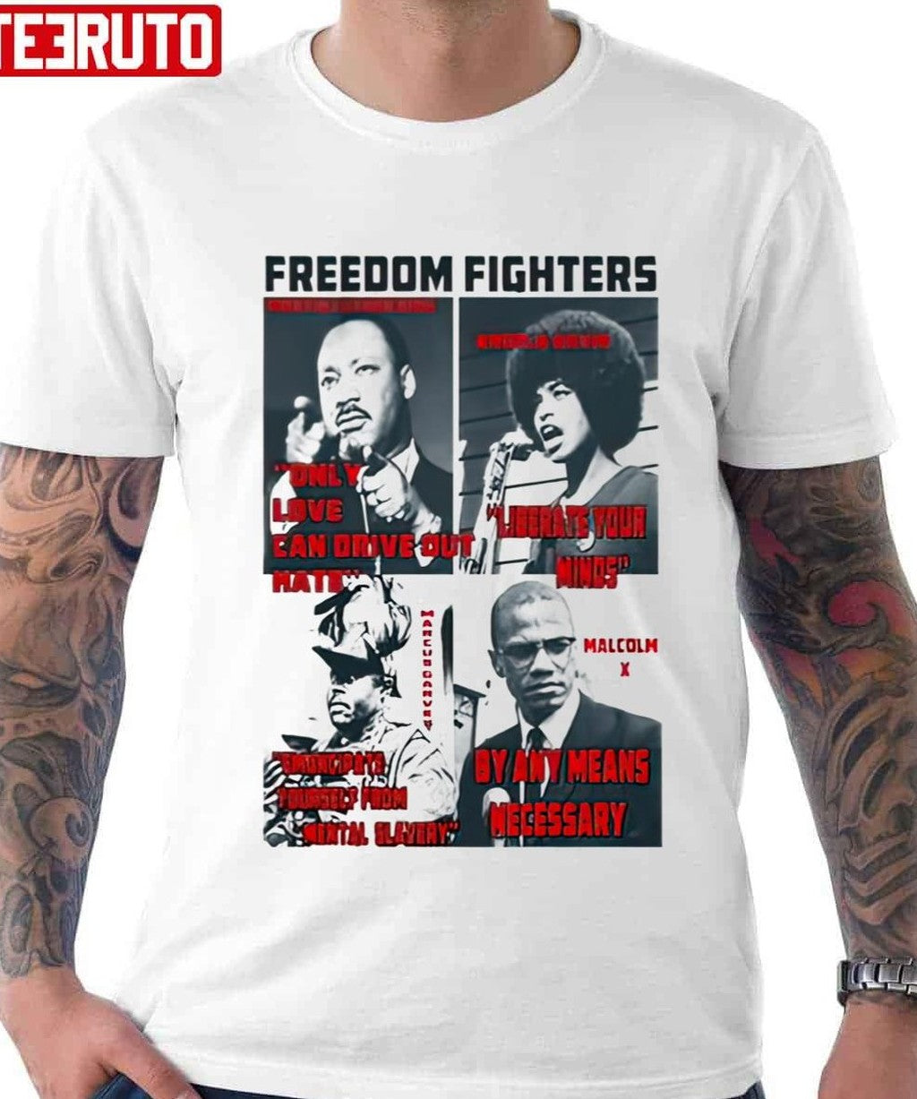 Black History Martin Luther King Selma Malcolm X Angela Davis Garvey Unisex T-Shirt