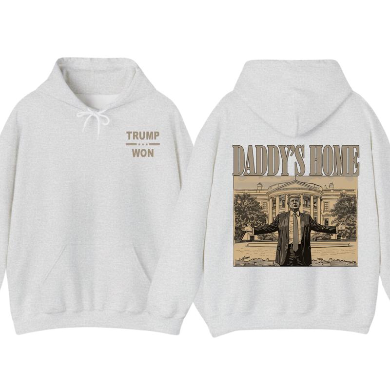 Trummp Daddy's Home 2024 Black Hoodie â€“ Bold Political Statement Design