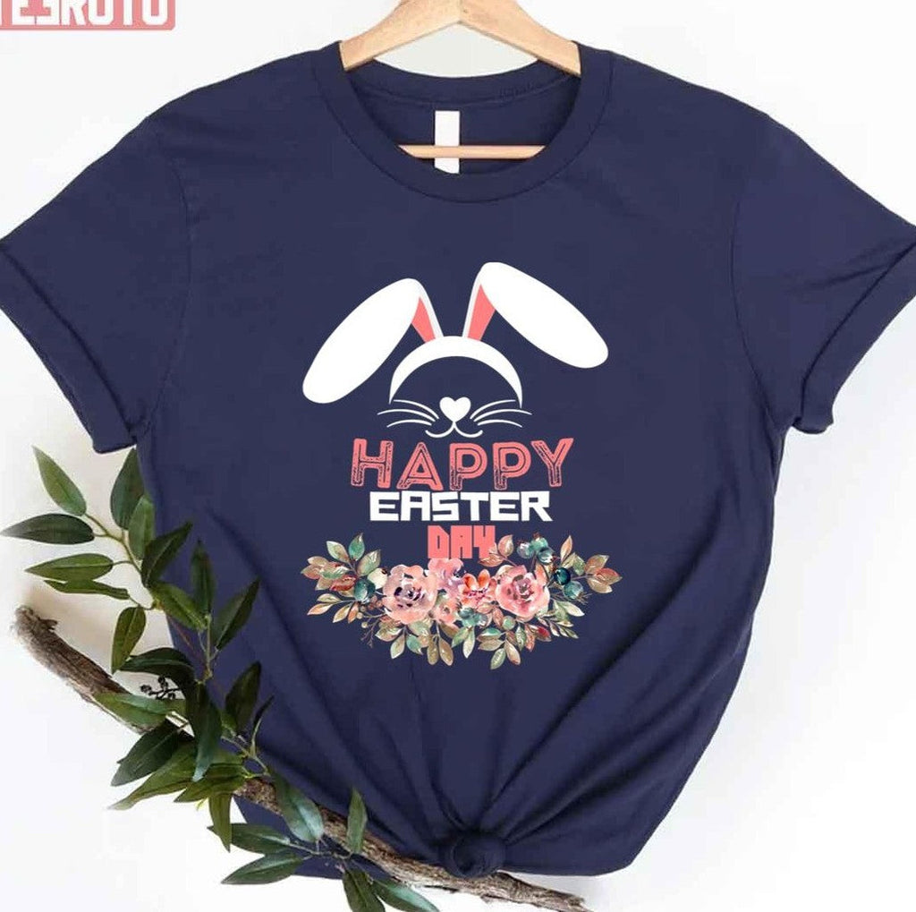 Roses Happy Easter Day With Flowers Unisex T-shirt