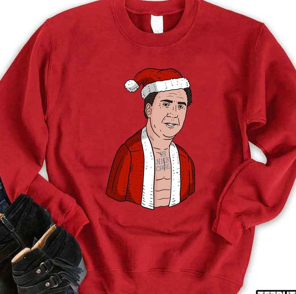 Nicolas Cage Christmas Santa Ugly Christmas Unisex T-Shirt