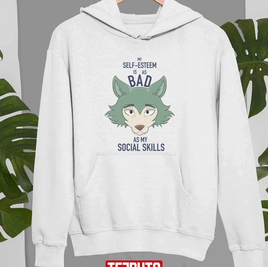 My Self-Esteem Is Bad As My Social Skills Legoshi Legosi Beastars Unisex Sweatshirt
