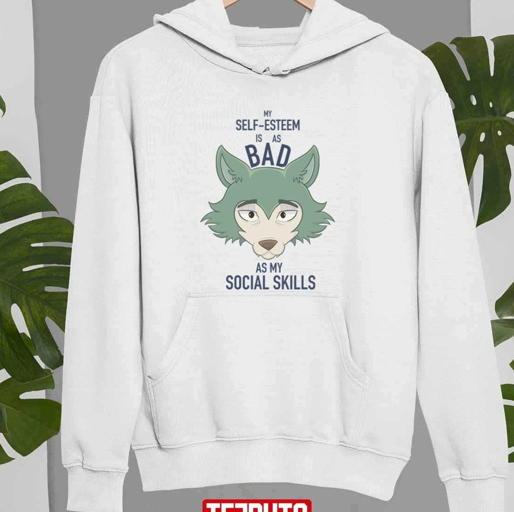 My Self-Esteem Is Bad As My Social Skills Legoshi Legosi Beastars Unisex Sweatshirt
