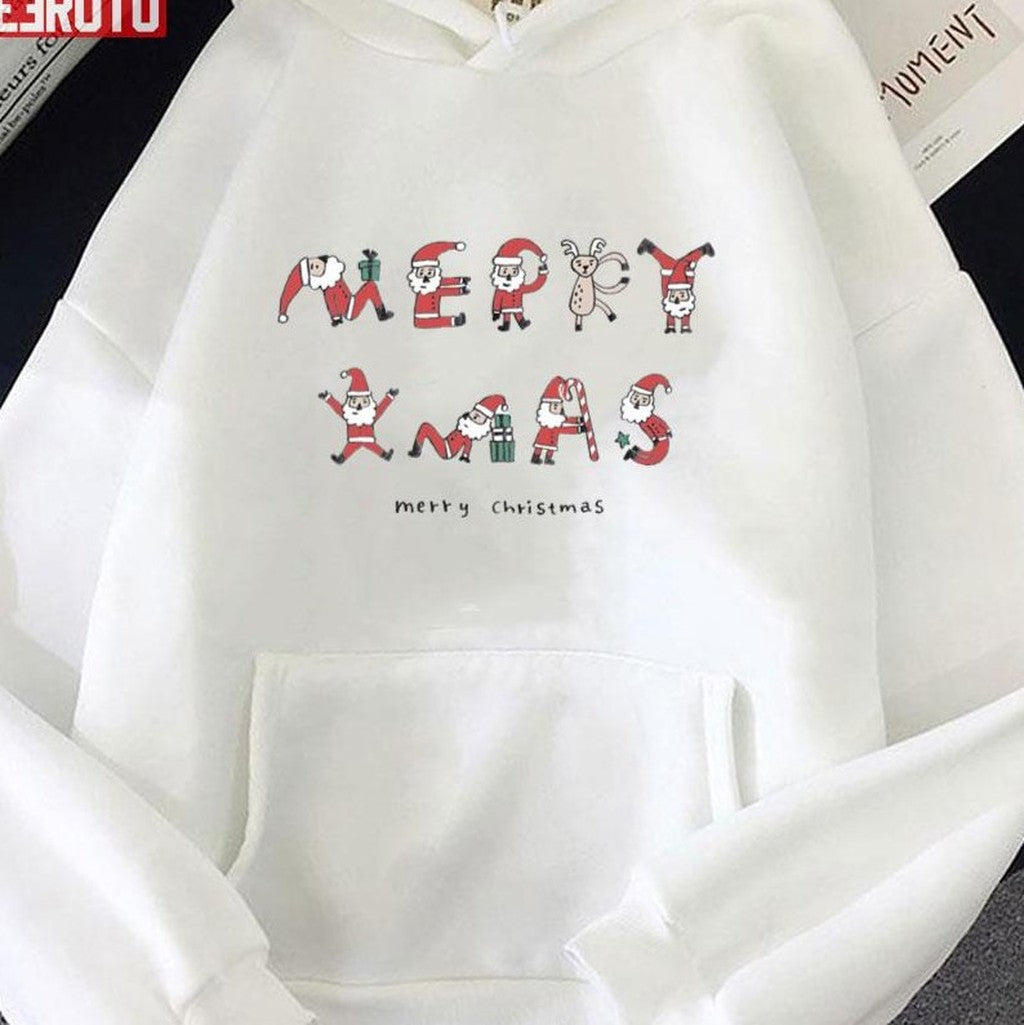 Santa Fonts Merry Christmas Unisex Sweatshirt