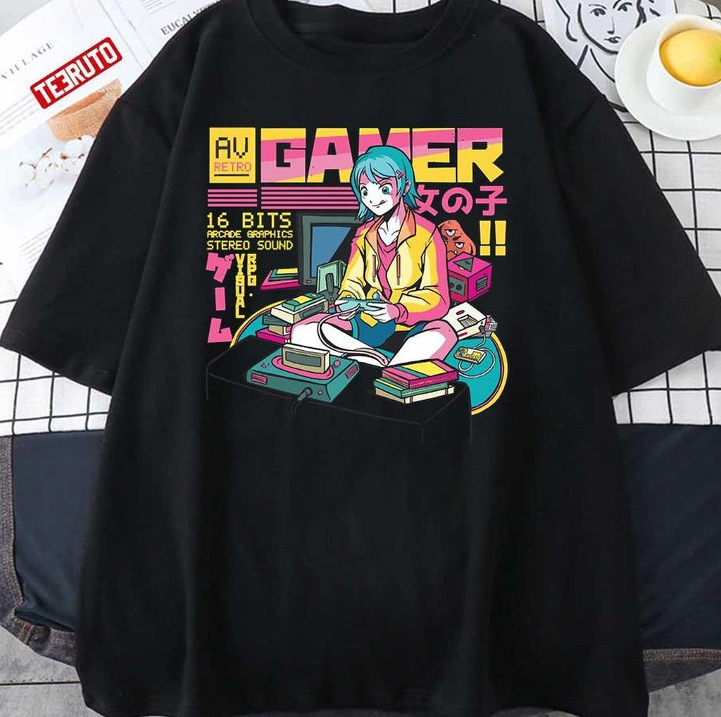 Anime Gamer Vaporwave Aesthetic Unisex T-Shirt