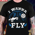 Rocket League Video Game I Wanna Fly Funny Unisex T-Shirt