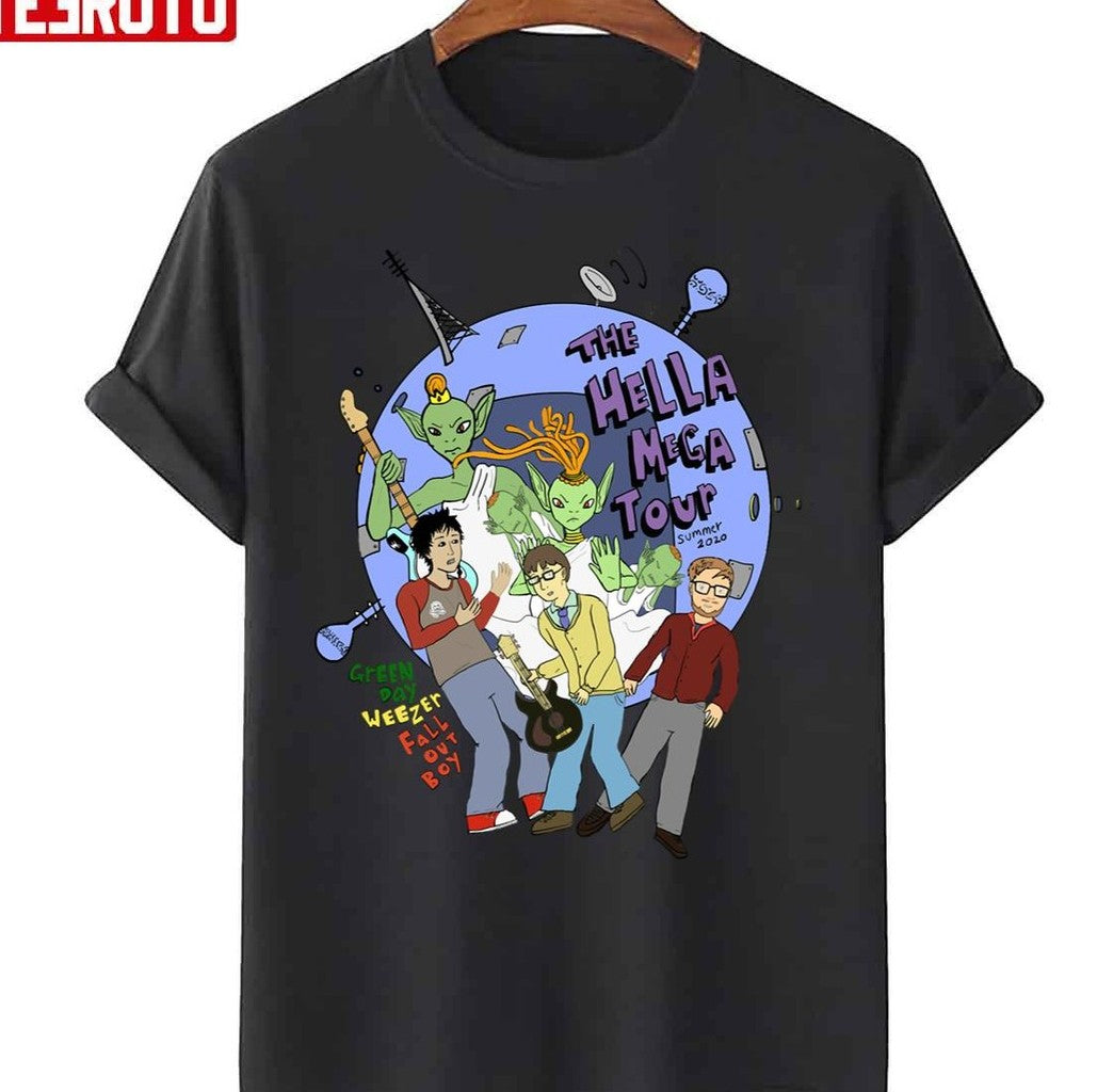 The Hella Mega Tour Summer Fall Out Boy Green Day Rock Bands Unisex T-Shirt