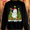 Puppy Westie Christmas Tree Dog Unisex Sweatshirt